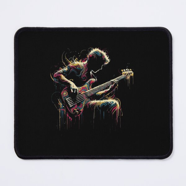 Item preview, Colorful Fluid Ink Bass Guitar Player designed and sold by KeviVaughan.