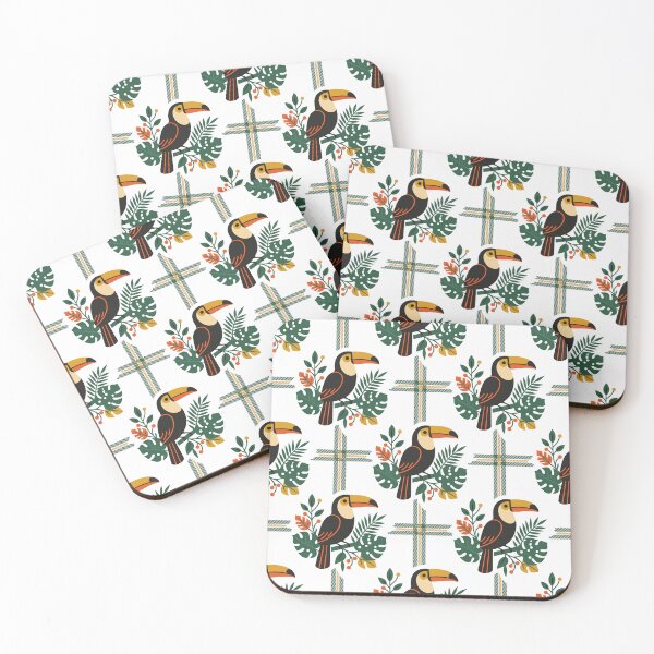 Item preview, Toucan Party Tropical Plaid designed and sold by Ederson D'Mind.