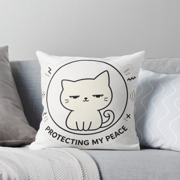 Item preview, Protecting My Peace Cat – Quiet Life Introvert Humor designed and sold by LINE & MOOD⭐️⭐️⭐️⭐️⭐️.