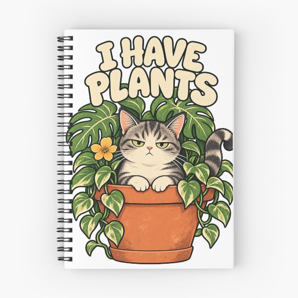 Item preview, I Have Plants – Grumpy Gardening Cat designed and sold by Trends Art Creations .
