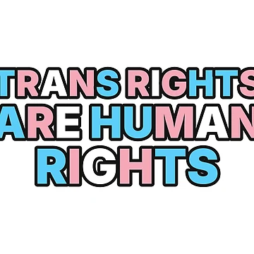 Artwork thumbnail, Trans Rights Are Human Rights - Trans Flag Typography by AntifaShop