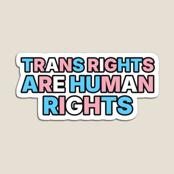 Item preview, Trans Rights Are Human Rights - Trans Flag Typography designed and sold by AntifaShop.