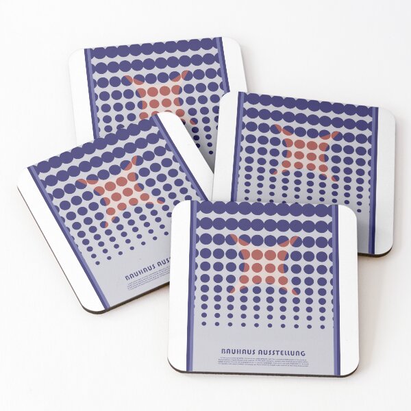 Item preview, abstract blue dots geometric bauhaus posterart  designed and sold by Print_This_Out.