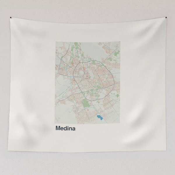 Item preview, Medina Minimalistic Map Art designed and sold by MapsNerd.
