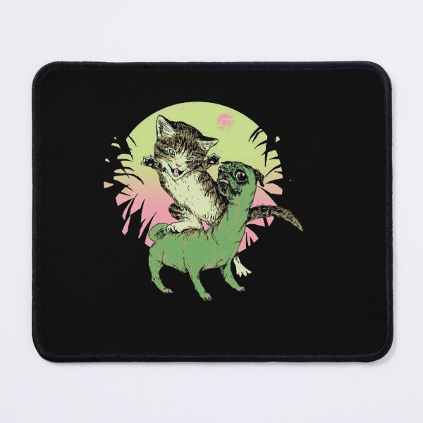 Item preview, Retro Sunset Kitten Riding Camel Alpaca designed and sold by KeviVaughan.