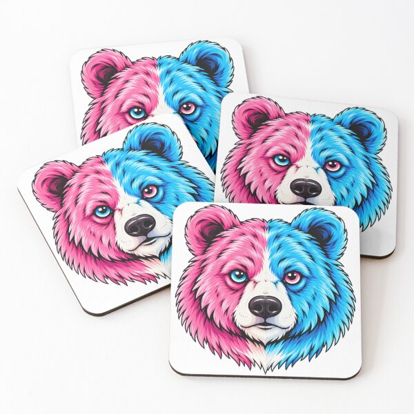 Item preview, Transgender Pride Bear Cute Pastel Pink Blue and White Aesthetic Flag Colors designed and sold by Morescitaf.