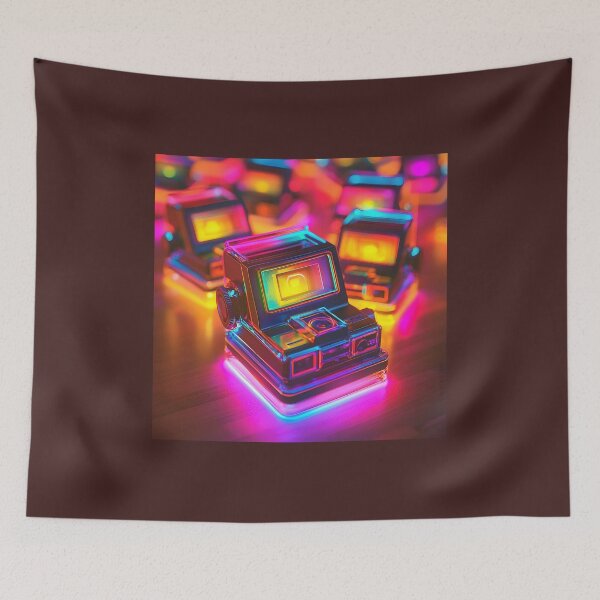 Item preview, Retro Polaroid Camera, 3d Render, Vibrant Multicolor Holographic designed and sold by Checho30.