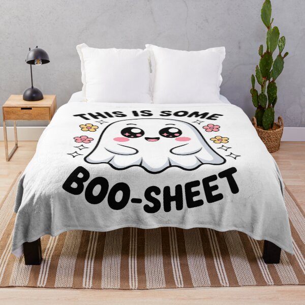 Item preview, Cute Ghost Boo-Sheet Kawaii Halloween Spooky Fun designed and sold by Dmo3HarkoArt.