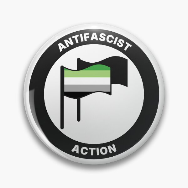 Item preview, Bandera arromántica antifascista - Logotipo antifascista del orgullo arromántico designed and sold by AntifaShop.
