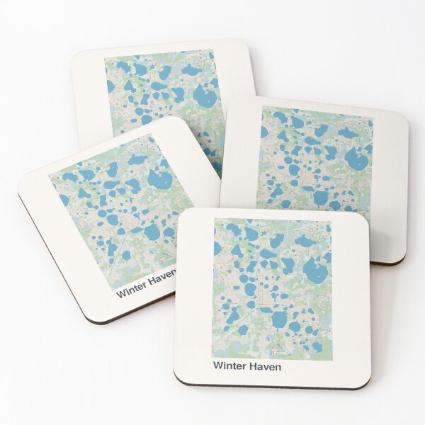 Item preview, Winter Haven Minimalistic Map Art designed and sold by MapsNerd.