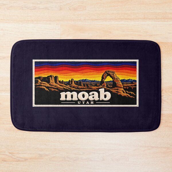 Item preview, Moab Utah Embroidered Patch – Vintage Red Rock Desert Sunset designed and sold by Swanny's Custom T-shirt and Gift Designs.
