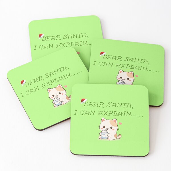 Item preview, Dear Santa I Can Explain Funny Cat Drinking Milk Xmas designed and sold by SolutionsArt.