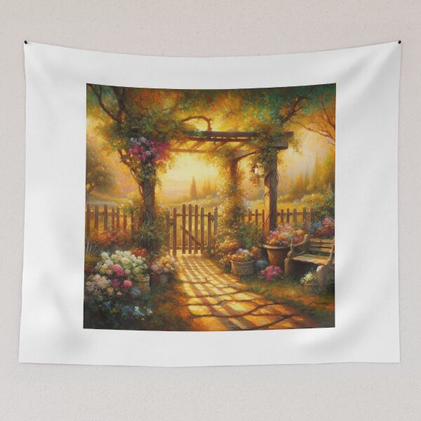 Item preview, Flowery backyard designed and sold by ZeusGallery.