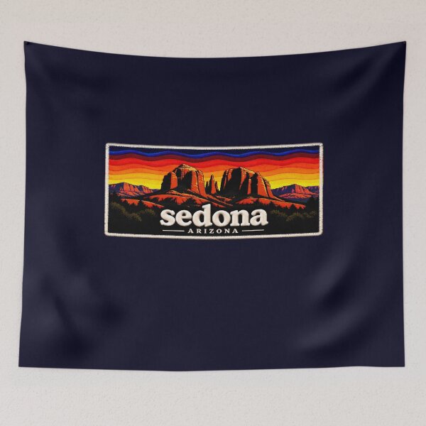 Item preview, Sedona Arizona Embroidered Patch – Vintage Red Rock Sunset designed and sold by Swanny's Custom T-shirt and Gift Designs.