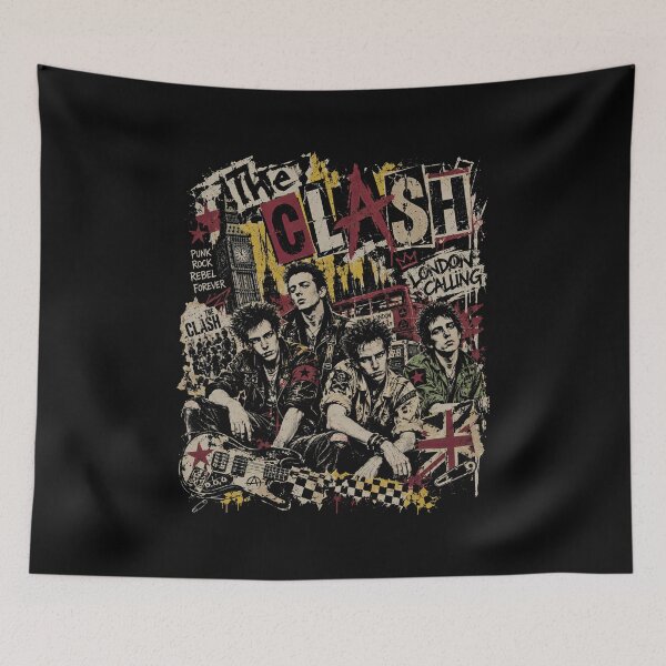 Item preview, Thé Clásh Punk Rock London Vintage Grunge Artwork designed and sold by PunkRockMerch.