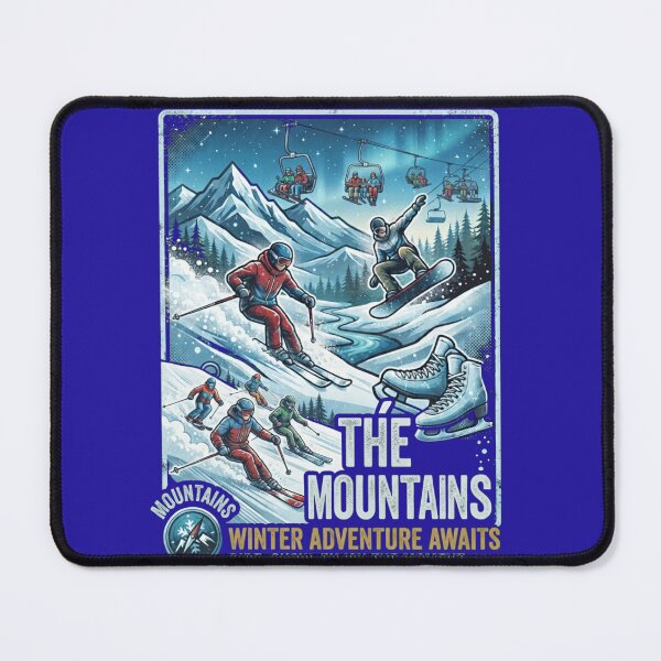 Item preview, The Mountains Winter Adventure – Skiing, Snowboarding And Ice Skating Art designed and sold by Evelashop.