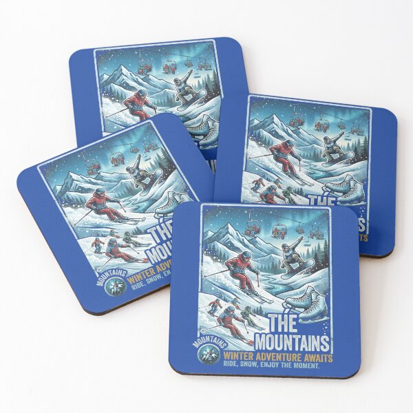 Item preview, The Mountains Winter Adventure – Skiing, Snowboarding And Ice Skating Art designed and sold by Evelashop.