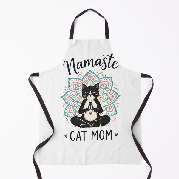 Artikelvorschau, Cat Mom namaste Retro Yoga & Coffee Design entworfen und verkauft von Zen & Whiskers.