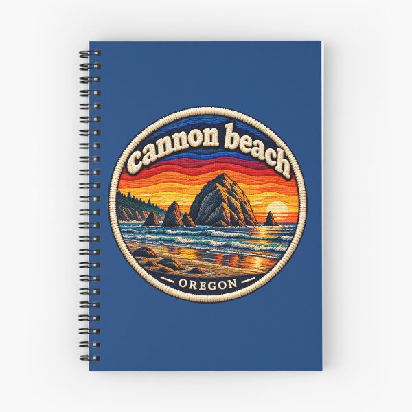 Item preview, Cannon Beach Oregon Embroidered Patch – Vintage Coastal Sunset designed and sold by Swanny's Custom T-shirt and Gift Designs.