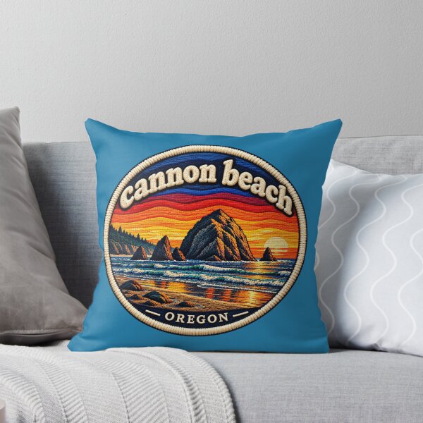 Item preview, Cannon Beach Oregon Embroidered Patch – Vintage Coastal Sunset designed and sold by Swanny's Custom T-shirt and Gift Designs.
