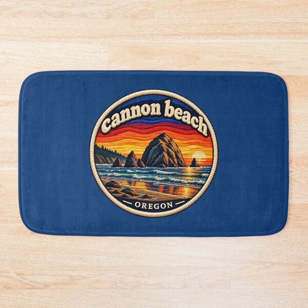 Item preview, Cannon Beach Oregon Embroidered Patch – Vintage Coastal Sunset designed and sold by Swanny's Custom T-shirt and Gift Designs.