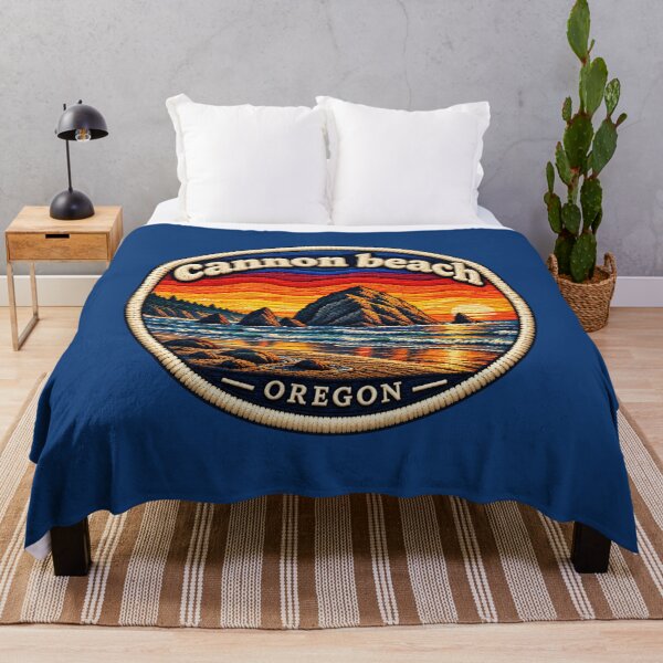 Item preview, Cannon Beach Oregon Embroidered Patch – Vintage Coastal Sunset designed and sold by Swanny's Custom T-shirt and Gift Designs.