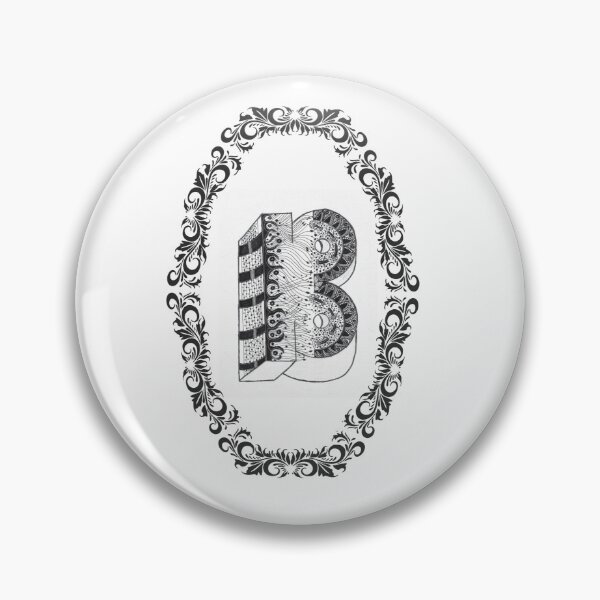 Item preview, Letter B - Illuminated Initial in Ornate Oval Frame designed and sold by The Outlier Studio.