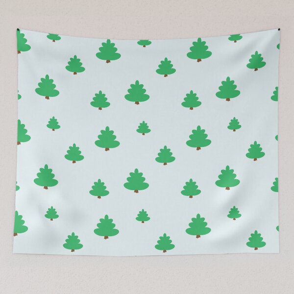 Item preview, Simple Green Christmas Trees on Soft Pastel Background designed and sold by CozyLittleShop.