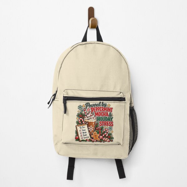 Item preview, Powered by Peppermint Mocha & Holiday Stress – Funny Christmas Coffee designed and sold by NViora.