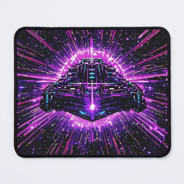 Item preview, Pixel Spaceship Galaxy, 3d Render, Deep Purple designed and sold by Checho30.