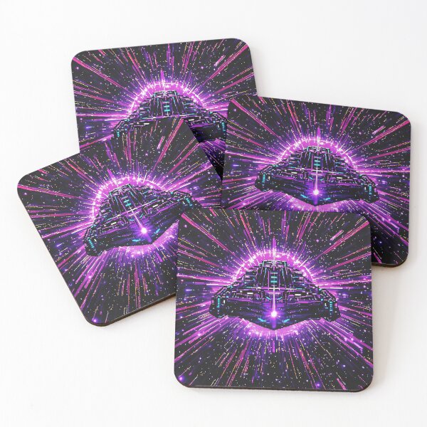 Item preview, Pixel Spaceship Galaxy, 3d Render, Deep Purple designed and sold by Checho30.
