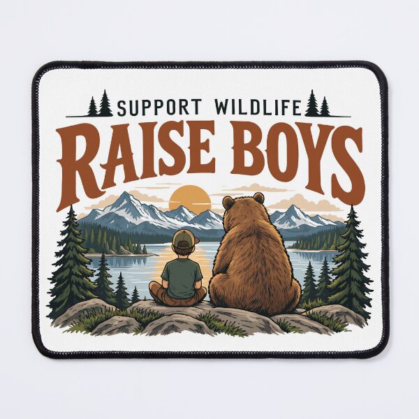 Item preview, Support Wildlife Raise Boys Bear Outdoors Nature Lover designed and sold by gordonbwyashop.