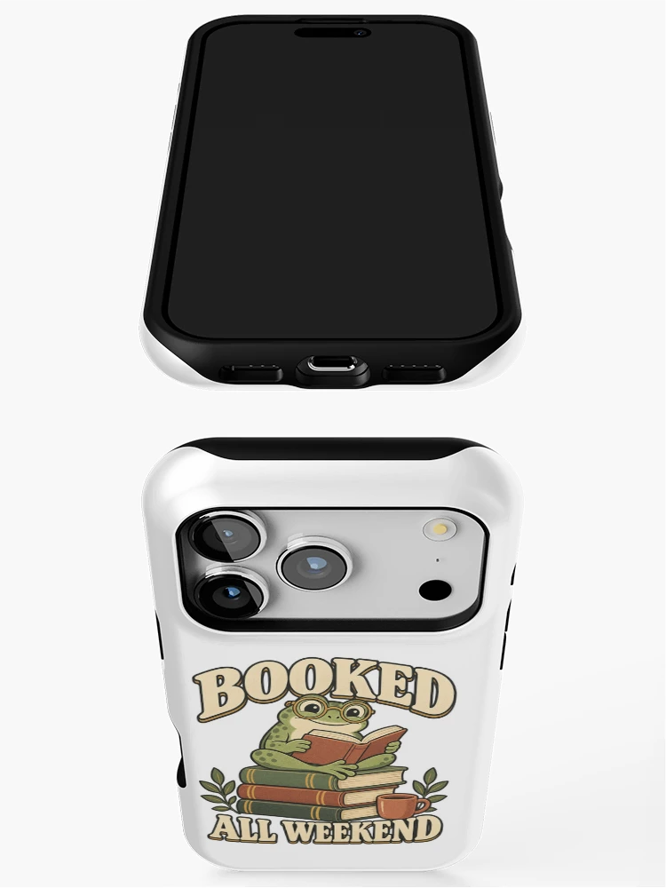 Thumbnail 3 of 4, iPhone Case, Booked All Weekend – Reading Frog designed and sold by Trends Art Creations .