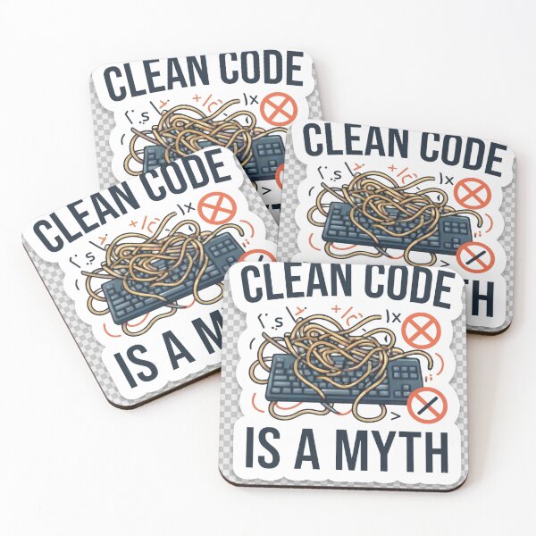 Item preview, Clean Code is a Myth - Spaghetti Code Programmer Sticker designed and sold by Kushwaha18.