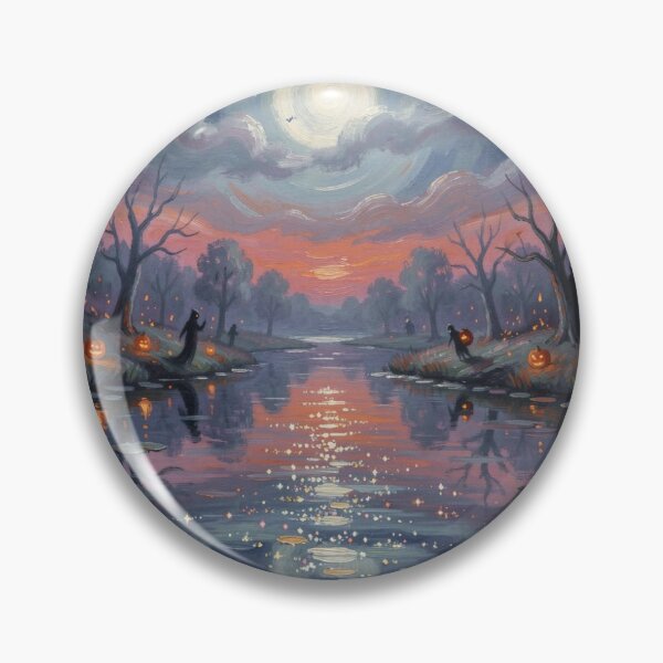 Artikelvorschau, Painterly Halloween Moonlight River entworfen und verkauft von FotoworldEdel.