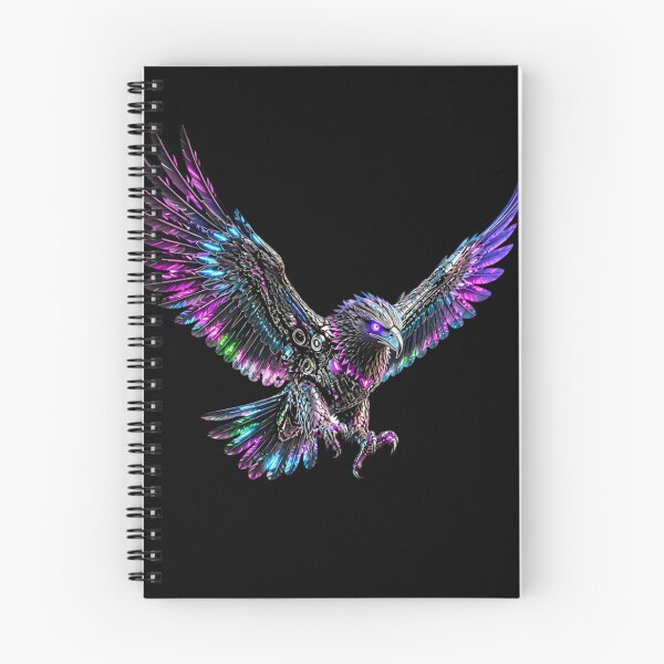 Item preview, Cyberpunk Eagle Mech Wings Neon Phoenix Techwear designed and sold by LazyDayzCo.