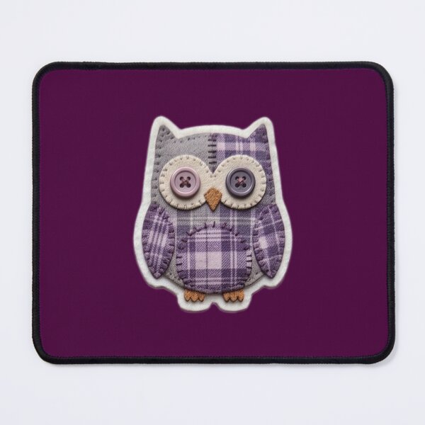 Item preview, Cute Felt Owl Stitched Patchwork Halloween Art designed and sold by KPT Art & Design.
