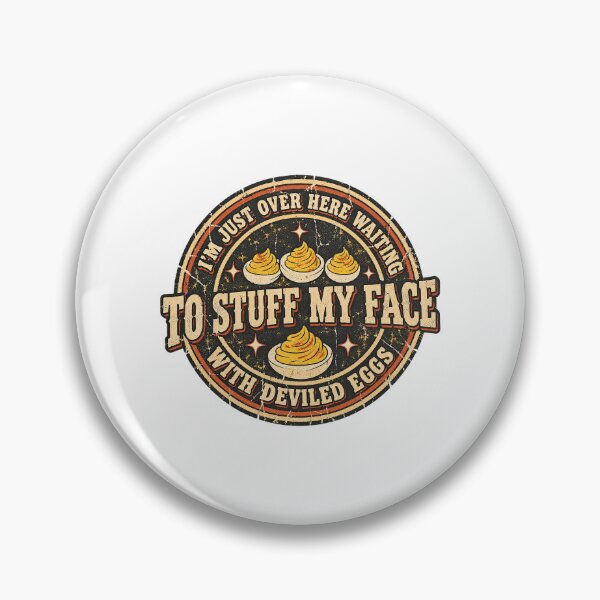 Item preview, I'm Just Over Here Waiting To Stuff My Face With Deviled Eggs Vintage Graphic designed and sold by dartoffofo⭐⭐⭐⭐⭐.