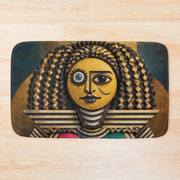 Item preview, African Tribal Goddess Geometric Cubist Art designed and sold by MoArtShop.