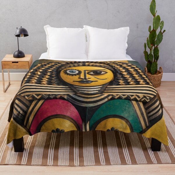 Item preview, African Tribal Goddess Geometric Cubist Art designed and sold by MoArtShop.