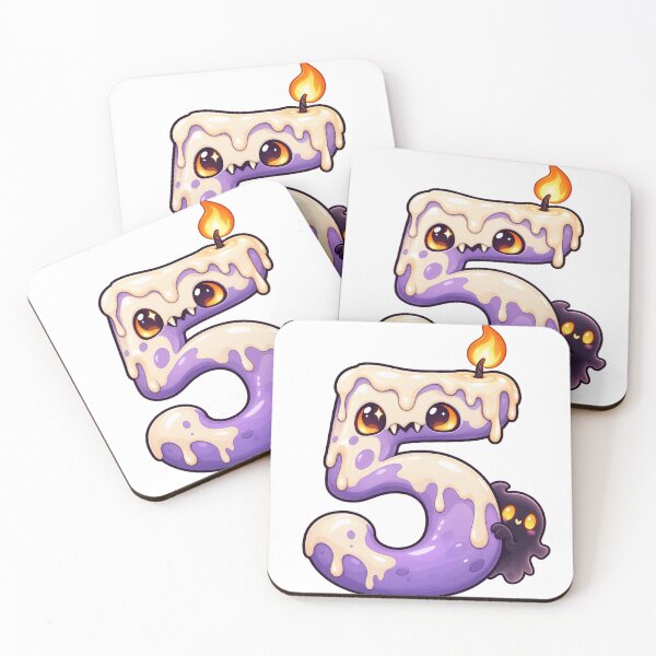 Item preview, Cute Spooky Halloween Number 5 - Haunted Candle designed and sold by The198X.