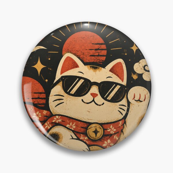 Item preview, Lucky cat and red sun designed and sold by sasaPRO.