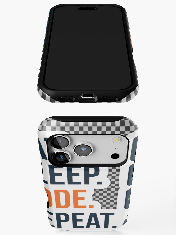 Thumbnail 3 of 4, iPhone Case, Eat Sleep Code Repeat - Programmer Developer Sticker designed and sold by Kushwaha18.
