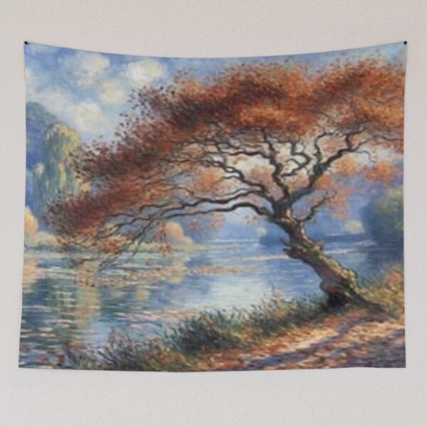 Item preview, Autumn landscape in the Monet style with warm color harmony designed and sold by FotoworldEdel.