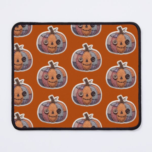 Item preview, Cute Felt Patchwork Pumpkin Stitched Halloween Art designed and sold by KPT Art & Design.