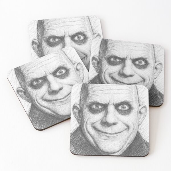 Item preview, Creepy Uncle Pencil Sketch Portrait Goth Art Print designed and sold by Leon Woods Pencil Art.