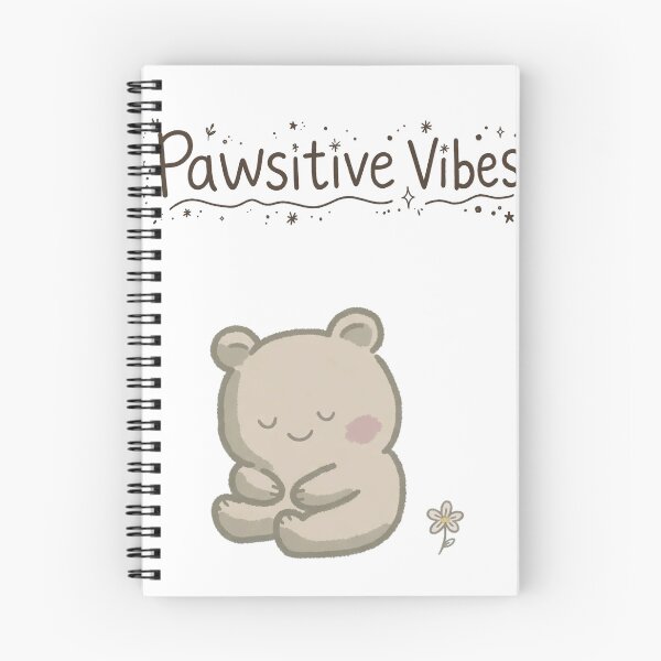 Item preview, Pawsitive Vibes Cute Bear with Daisy Hand Lettered designed and sold by FreshmanJ.