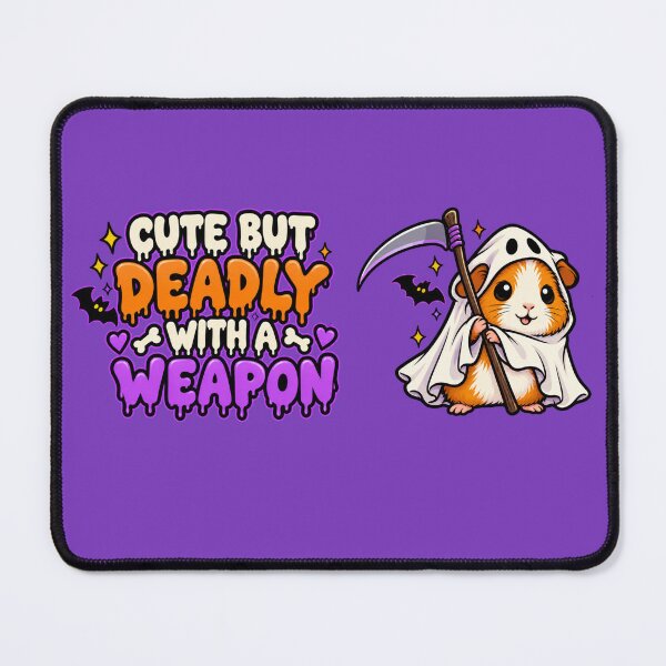 Item preview, Cute But Deadly With a Weapon – Ghost Guinea Pig Halloween designed and sold by Britishdelights.
