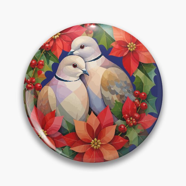 Item preview, Two Turtle-Doves Compassion and Poinsettia designed and sold by taiche.
