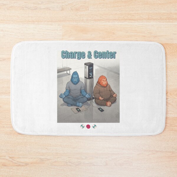 Item preview, Charge and Center Funny Zen Bigfoot Meditation Art designed and sold by Whimsy Trail Co.